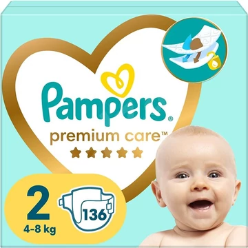 Pampers Premium Care Pelenka 2-es 4-8kg - 136 db/cs