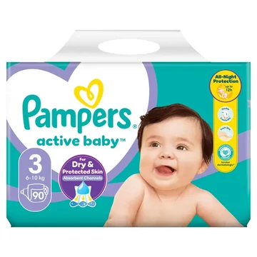 Pampers Active Baby 3-as méret Midi 90 db 6-10 kg