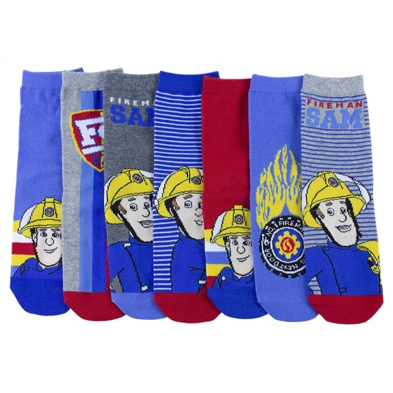 Sam a tűzoltó gyerek zokni, 7 pár/csomag