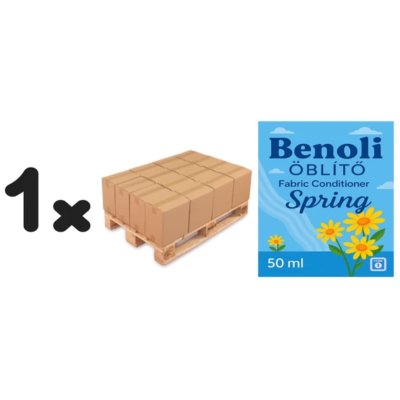 Benoli Öblítő Spring 50 ml, 1 Raklap, 60 doboz, 6000 darab, 60 ft/darab, Vegyesen is rendelhető.