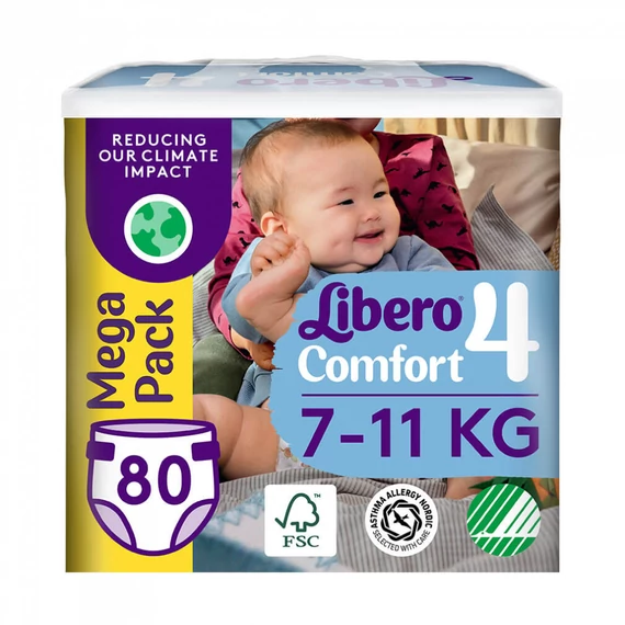 Libero Comfort 4-es méret, 7-11 kg, 80 db/cs